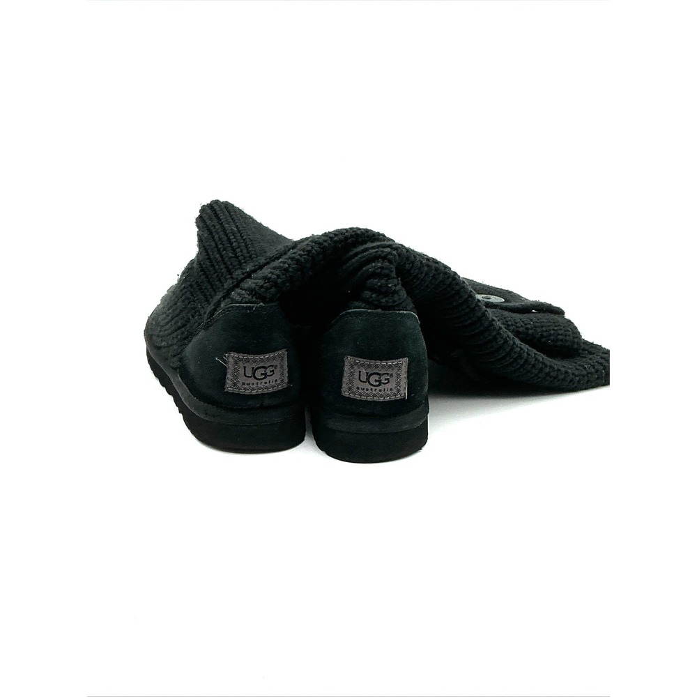 Ugg Black Classic Cardy Sock Boots 5819 Size 8 - Picture 2 of 8